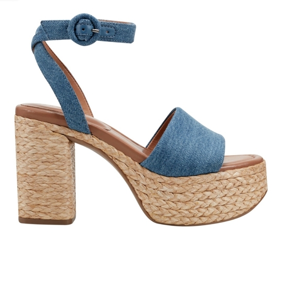 Marc Fisher Shoes - Marc Fisher Palyca Denim Platform Espadrille Sandal